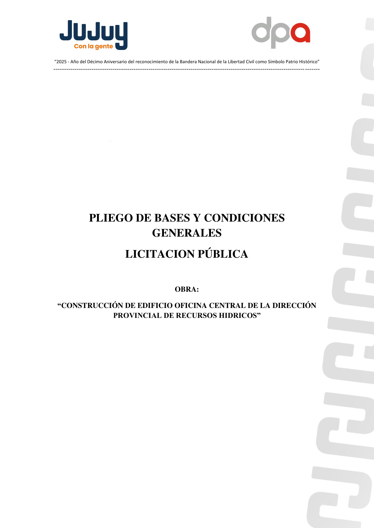 LICITACIÓN PÚBLICA NACIONAL N° 1-2025